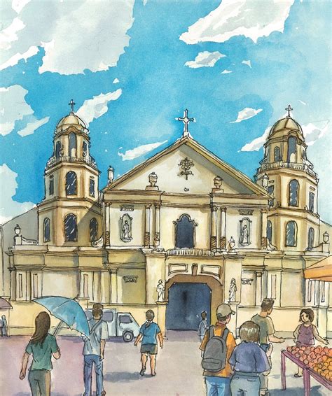 pamilyang nagdadasal drawing|Quiapo Church .